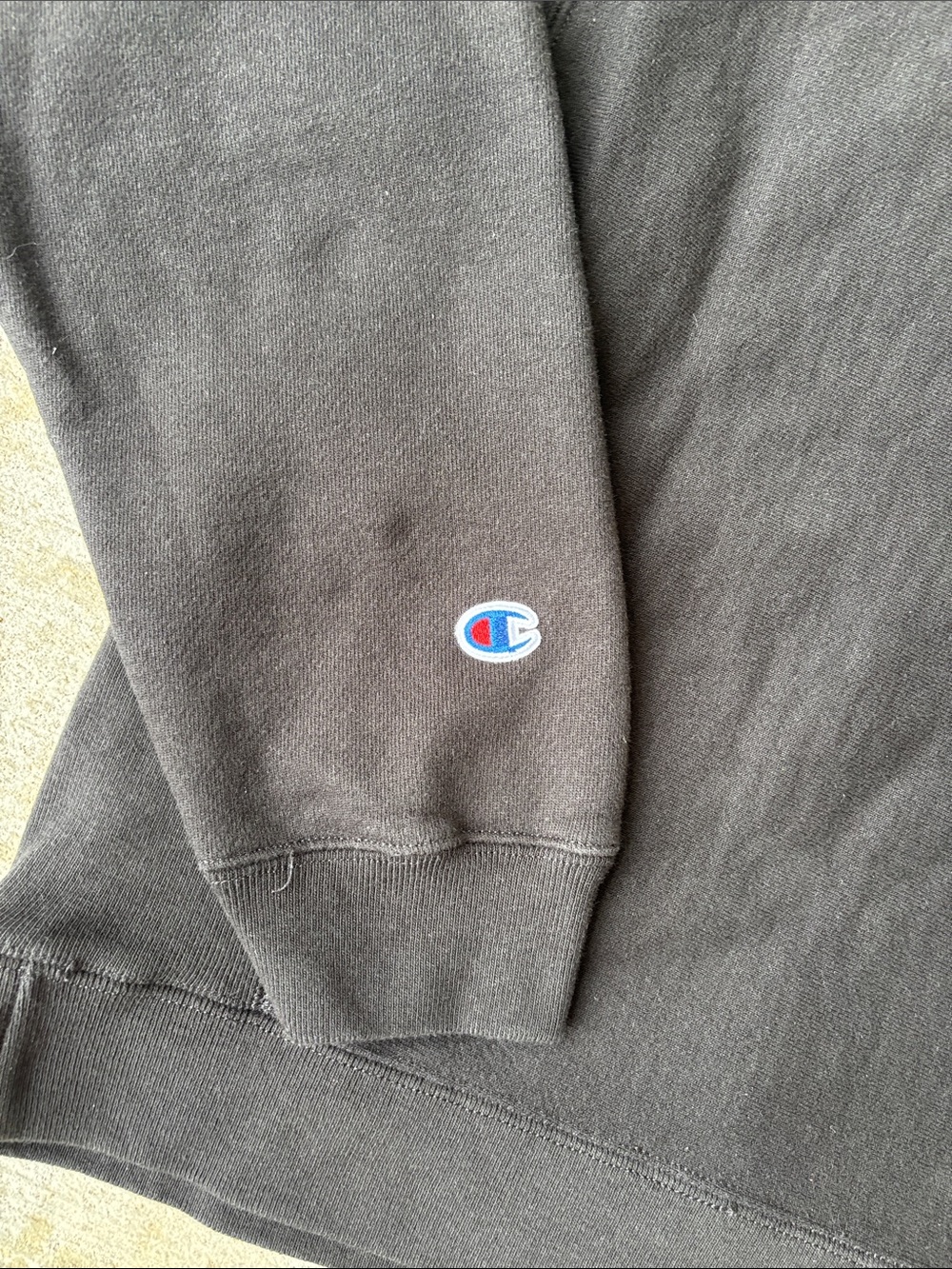 Champion Reverse Weave Men’s Crewneck Sweatshirt - Black - Picture 11 of 12